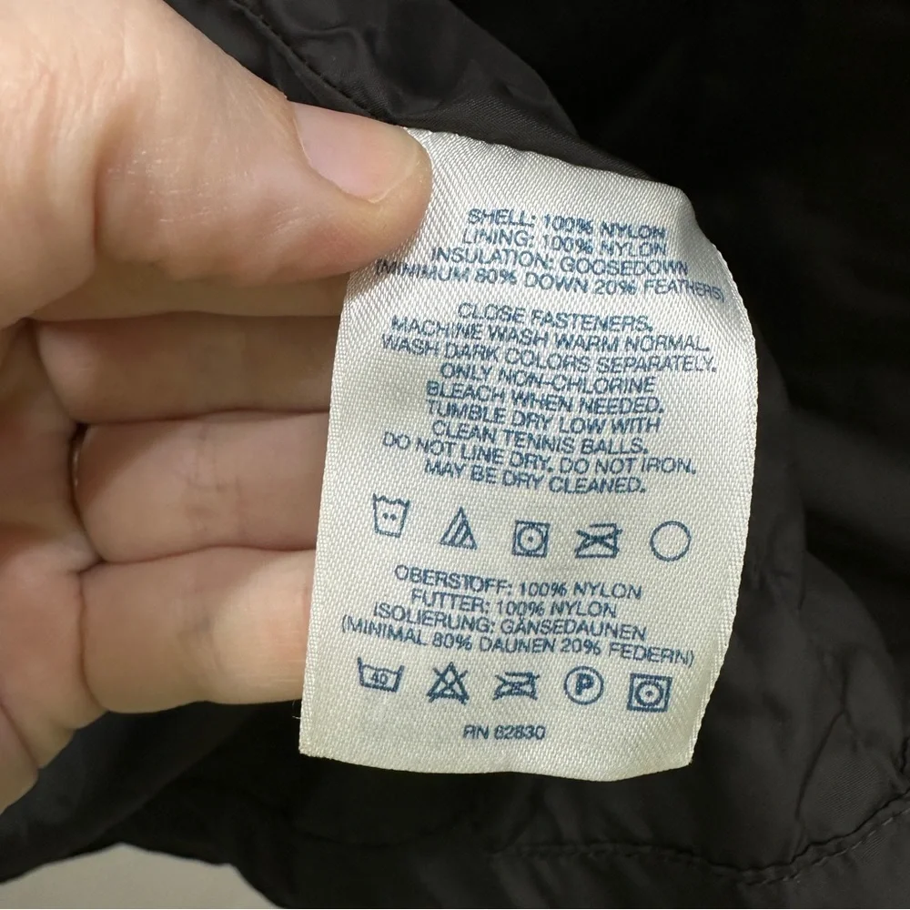 Lands' End goose down filled puffer winter coat‎ women's 1x 16W 18W brown black